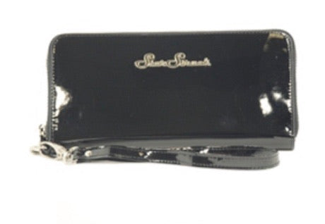 Shiny Black Wristlet